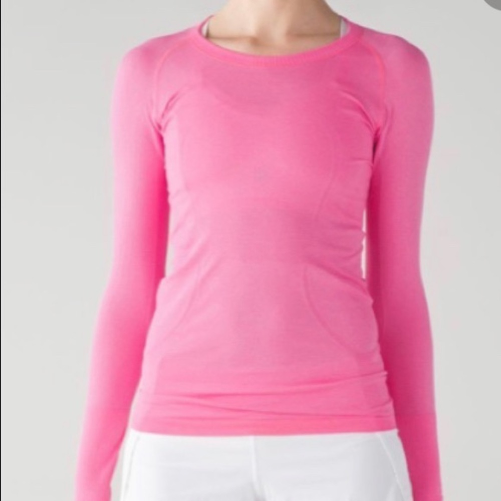 Swiftly tech long sleeve hot pink
